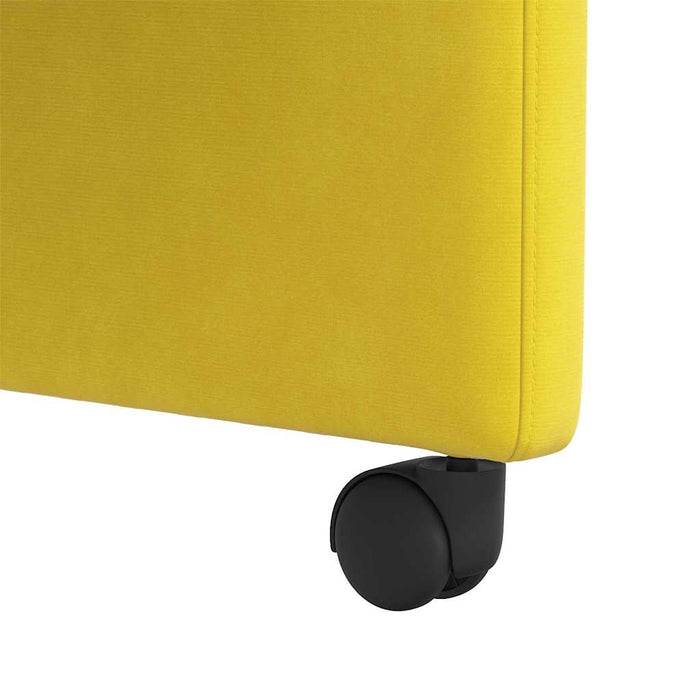 Scaune de dining cu roți 2 pcs Galben 58 x 65 x 98 cm Catifea - WALTI WALTI