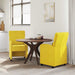 Scaune de dining cu roți 2 pcs Galben 58 x 65 x 98 cm Catifea - WALTI WALTI