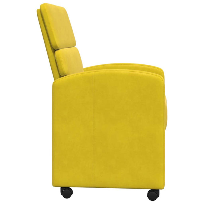 Scaune de dining cu roți 2 pcs Galben 58 x 65 x 98 cm Catifea - WALTI WALTI