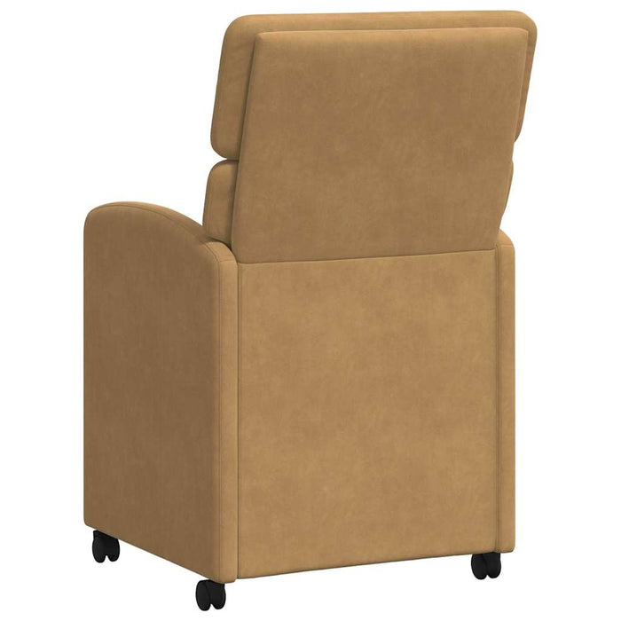 Scaune de dining cu roți 2 pcs Maro 58 x 65 x 98 cm Catifea - WALTI WALTI