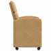 Scaune de dining cu roți 2 pcs Maro 58 x 65 x 98 cm Catifea - WALTI WALTI