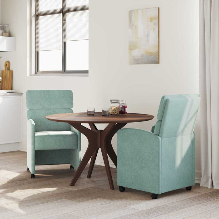 Scaune de dining cu roți 2 pcs verde-albăstriu 58 x 65 x 98 cm - WALTI WALTI
