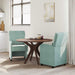 Scaune de dining cu roți 2 pcs verde-albăstriu 58 x 65 x 98 cm - WALTI WALTI