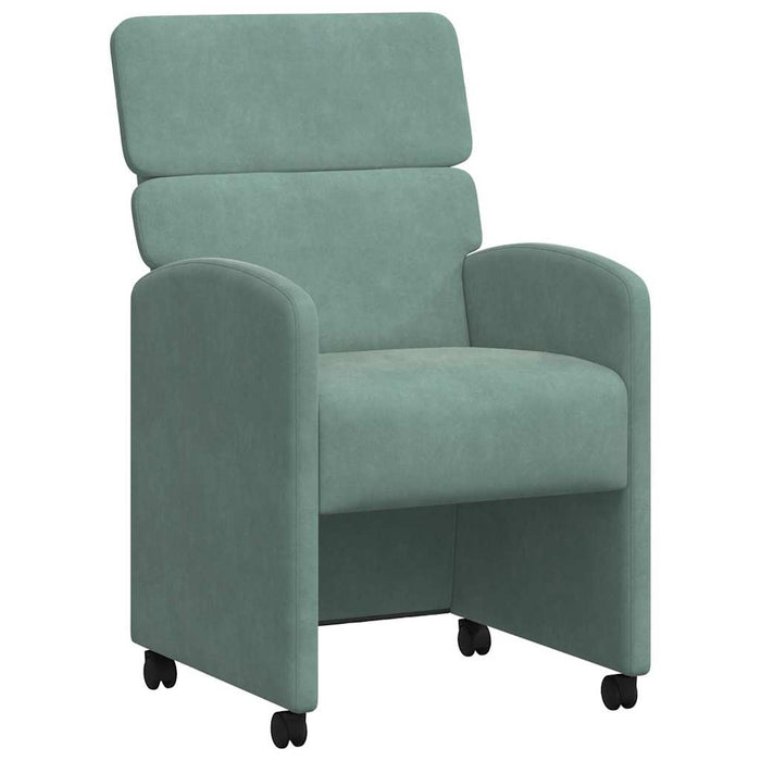 Scaune de dining cu roți 2 pcs verde-albăstriu 58 x 65 x 98 cm - WALTI WALTI