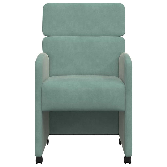 Scaune de dining cu roți 2 pcs verde-albăstriu 58 x 65 x 98 cm - WALTI WALTI