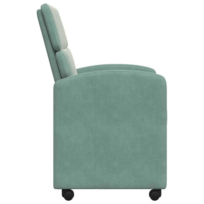 Scaune de dining cu roți 2 pcs verde-albăstriu 58 x 65 x 98 cm - WALTI WALTI