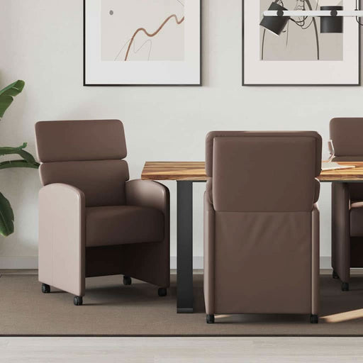 Scaune de dining cu roți cu roți 2 pcs Maro 58 x 65 x 98 cm - WALTI WALTI