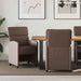 Scaune de dining cu roți cu roți 2 pcs Maro 58 x 65 x 98 cm - WALTI WALTI