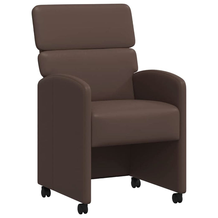 Scaune de dining cu roți cu roți 2 pcs Maro 58 x 65 x 98 cm - WALTI WALTI