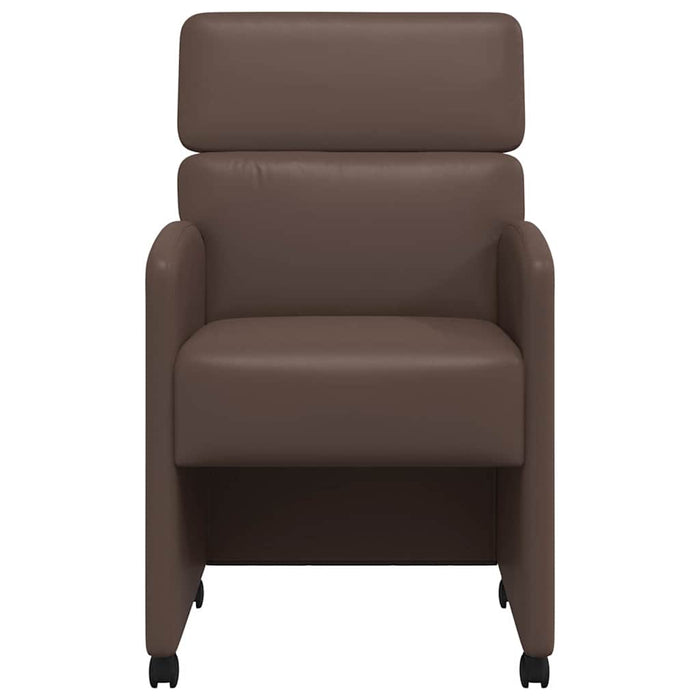 Scaune de dining cu roți cu roți 2 pcs Maro 58 x 65 x 98 cm - WALTI WALTI