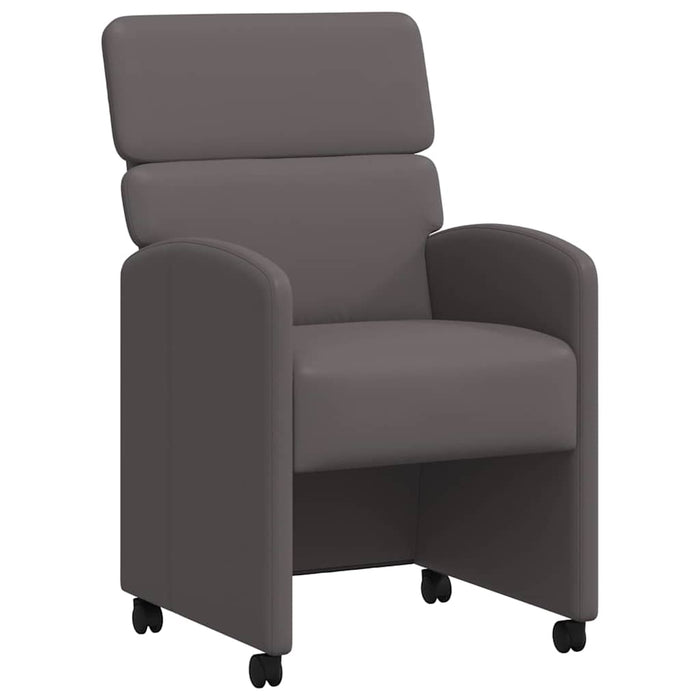 Scaune de dining cu roți cu roți 2 pcs Gri 58 x 65 x 98 cm - WALTI WALTI