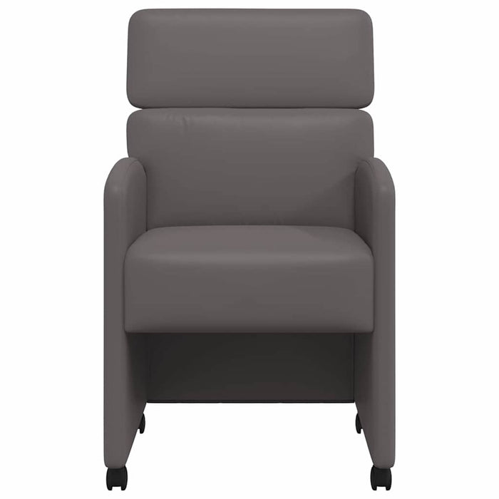 Scaune de dining cu roți cu roți 2 pcs Gri 58 x 65 x 98 cm - WALTI WALTI