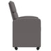 Scaune de dining cu roți cu roți 2 pcs Gri 58 x 65 x 98 cm - WALTI WALTI