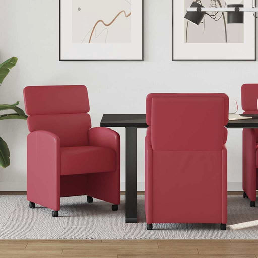 Scaune de dining cu roți cu roți 2 pcs bordo 58 x 65 x 98 cm - WALTI WALTI