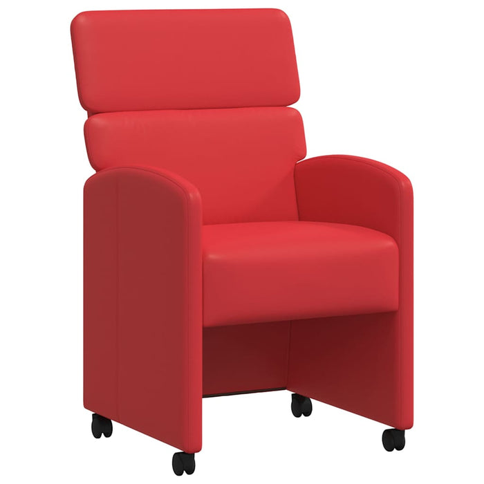 Scaune de dining cu roți cu roți 2 pcs Roșu 58 x 65 x 98 cm - WALTI WALTI