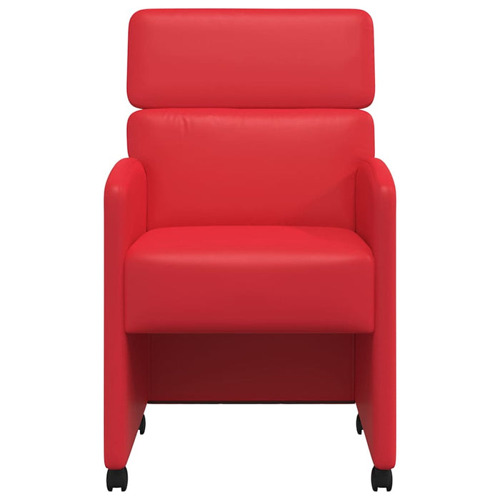Scaune de dining cu roți cu roți 2 pcs Roșu 58 x 65 x 98 cm - WALTI WALTI