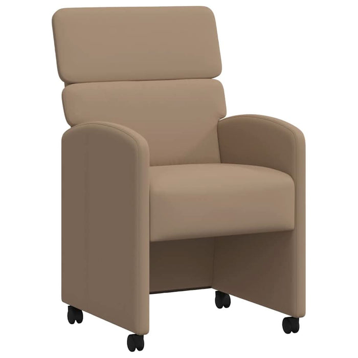 Scaune de dining cu roți 2 pcs Cappuccino 58 x 65 x 98 cm - WALTI WALTI