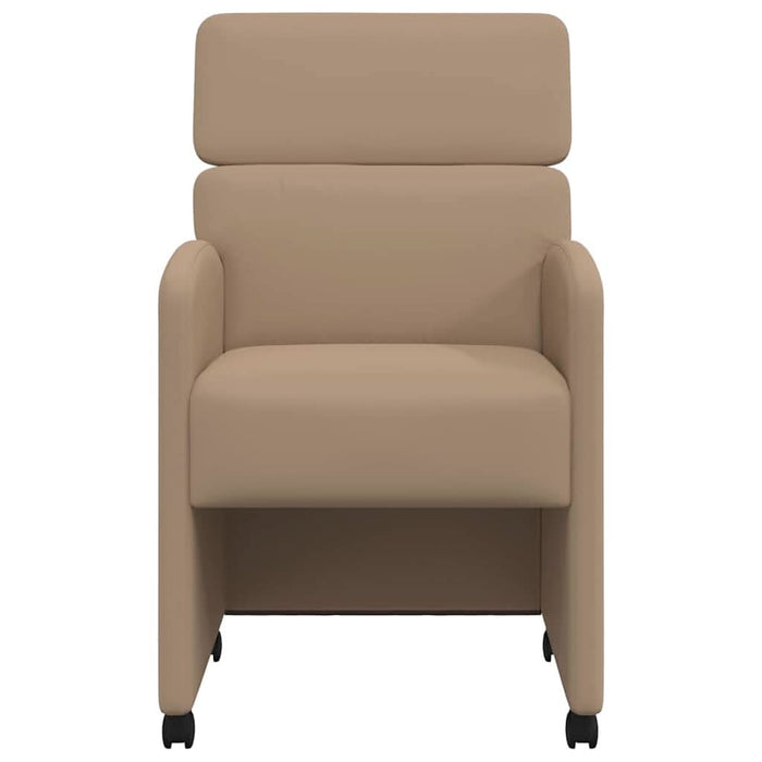 Scaune de dining cu roți 2 pcs Cappuccino 58 x 65 x 98 cm - WALTI WALTI