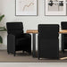 Scaune de dining cu roți cu roți 2 pcs Negru 58 x 65 x 98 cm - WALTI WALTI