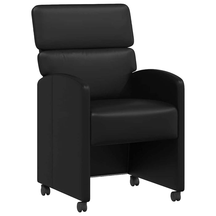 Scaune de dining cu roți cu roți 2 pcs Negru 58 x 65 x 98 cm - WALTI WALTI