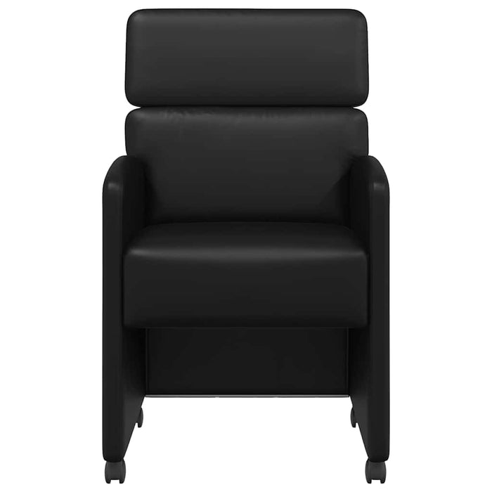Scaune de dining cu roți cu roți 2 pcs Negru 58 x 65 x 98 cm - WALTI WALTI