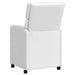 Scaune de dining cu roți cu roți 2 pcs Alb 58 x 65 x 98 cm - WALTI WALTI