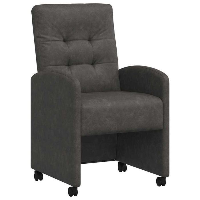 Scaune de dining cu roți cu roți 2 pcs Negru 58 x 67 x 97 cm - WALTI WALTI
