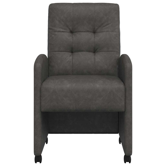 Scaune de dining cu roți cu roți 2 pcs Negru 58 x 67 x 97 cm - WALTI WALTI