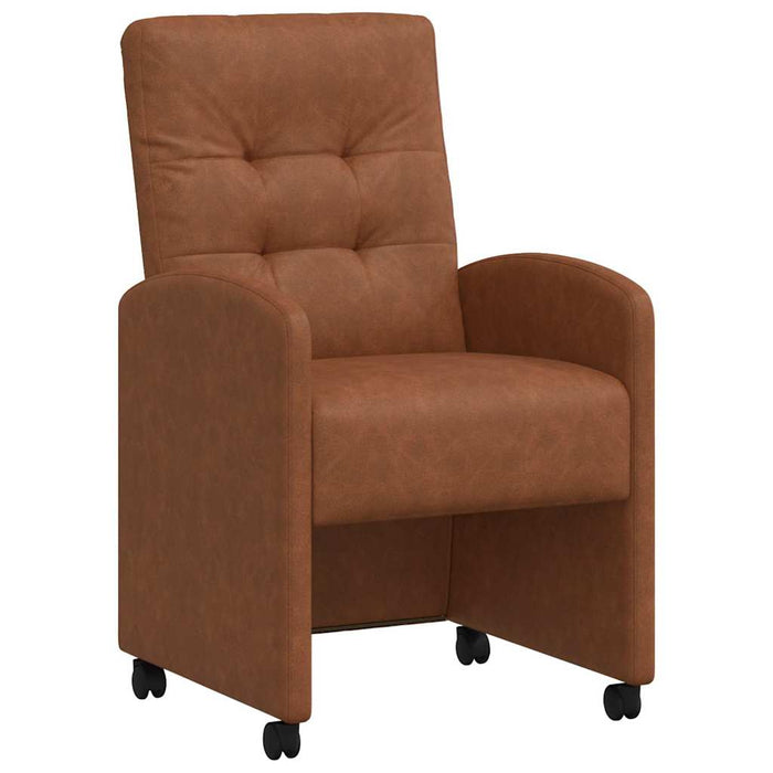 Scaune de dining cu roți cu roți 2 pcs Maro 58 x 67 x 97 cm - WALTI WALTI