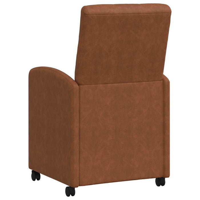 Scaune de dining cu roți cu roți 2 pcs Maro 58 x 67 x 97 cm - WALTI WALTI