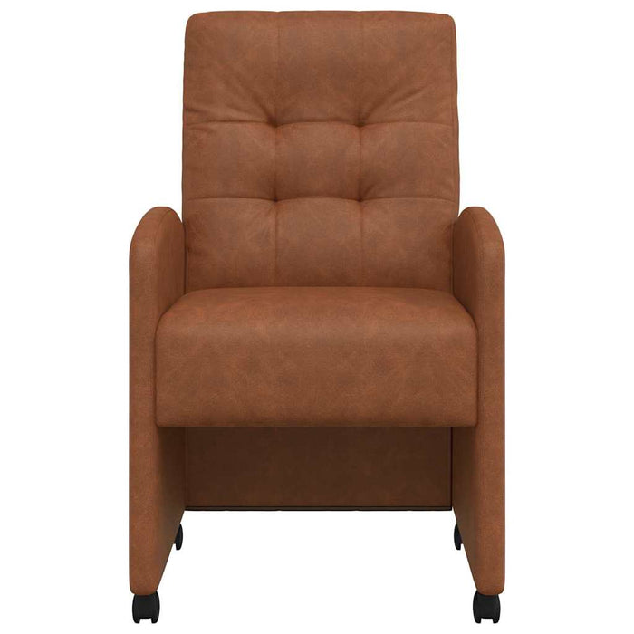 Scaune de dining cu roți cu roți 2 pcs Maro 58 x 67 x 97 cm - WALTI WALTI