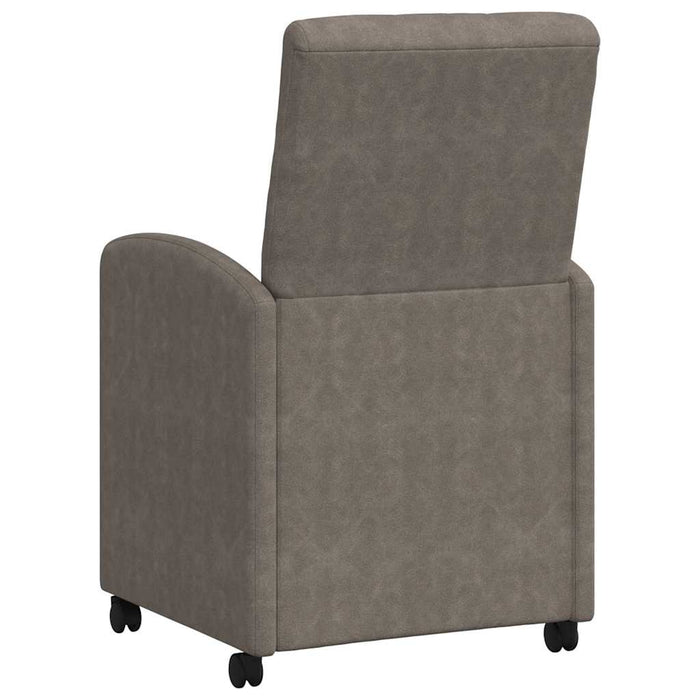 Scaune de dining cu roți cu roți 2 pcs Gri 58 x 67 x 97 cm - WALTI WALTI