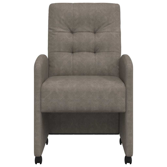Scaune de dining cu roți cu roți 2 pcs Gri 58 x 67 x 97 cm - WALTI WALTI