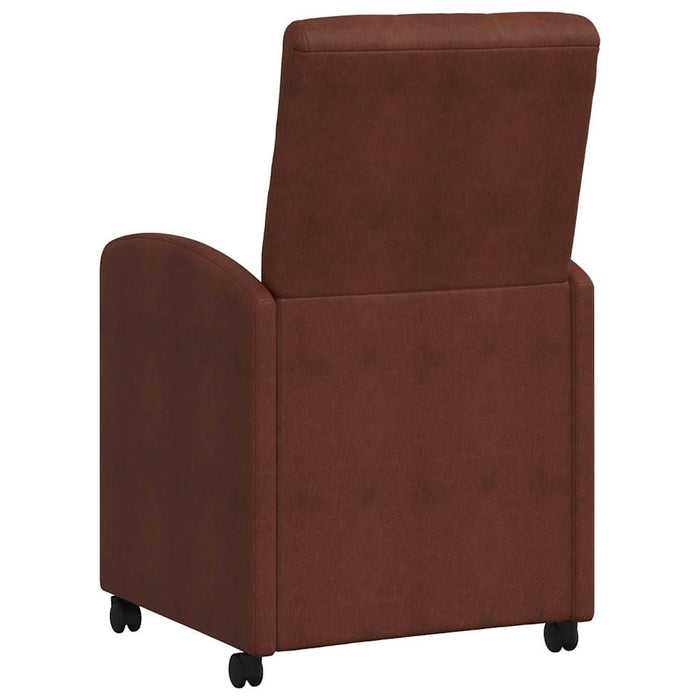 Scaune de dining cu roți 2 pcs Maro lucios 58 x 67 x 97 cm - WALTI WALTI