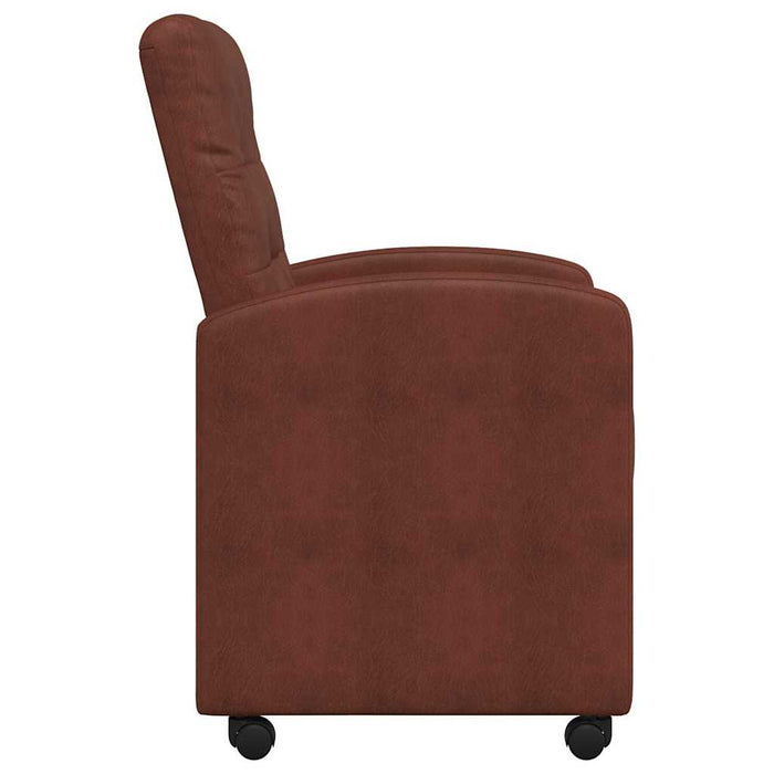 Scaune de dining cu roți 2 pcs Maro lucios 58 x 67 x 97 cm - WALTI WALTI