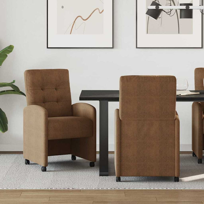 Scaune de dining cu roți cu roți 2 pcs Maro 57 x 67 x 98 cm - WALTI WALTI