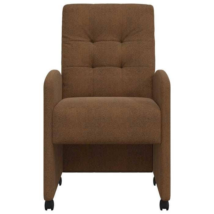 Scaune de dining cu roți cu roți 2 pcs Maro 57 x 67 x 98 cm - WALTI WALTI