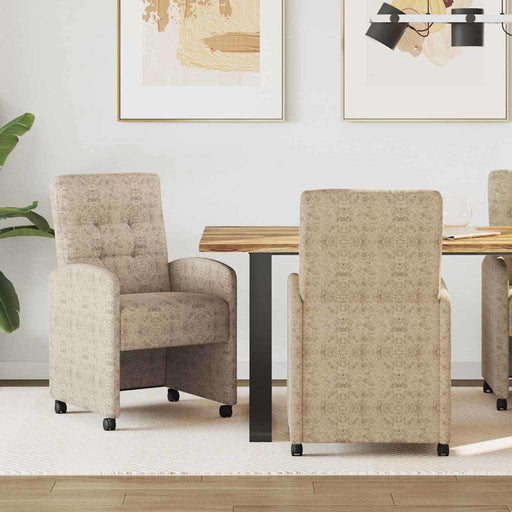 Scaune de dining cu roți 2 pcs Gri deschis 57 x 67 x 98 cm - WALTI WALTI