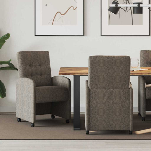 Scaune de dining cu roți 2 pcs Gri închis 57 x 67 x 98 cm - WALTI WALTI