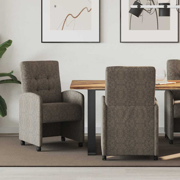 Scaune de dining cu roți 2 pcs Gri închis 57 x 67 x 98 cm - WALTI WALTI