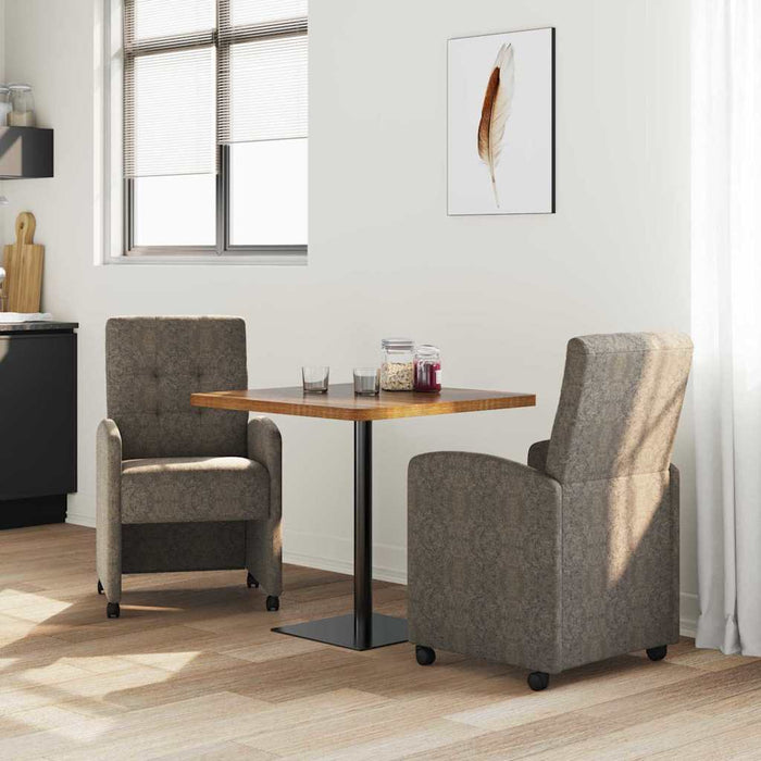 Scaune de dining cu roți 2 pcs Gri închis 57 x 67 x 98 cm - WALTI WALTI