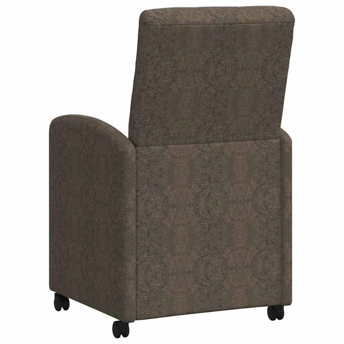 Scaune de dining cu roți 2 pcs Gri închis 57 x 67 x 98 cm - WALTI WALTI