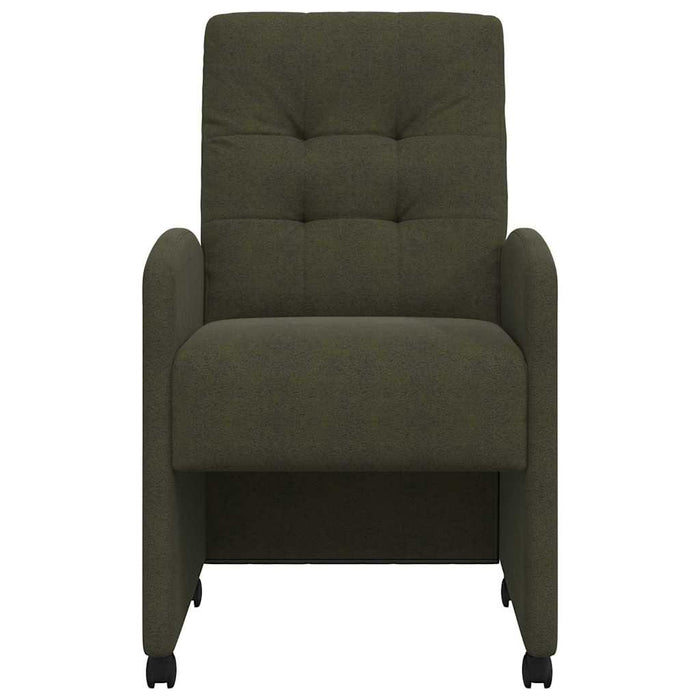 Scaune de dining cu roți 2 pcs Verde militar 58 x 67 x 97 cm - WALTI WALTI