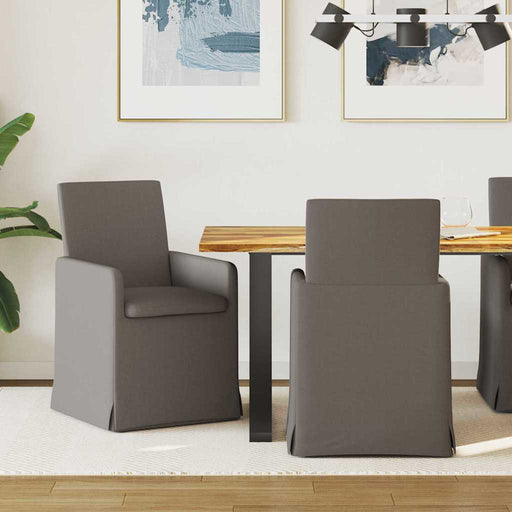 Scaune de dining cu roți 2 pcs Gri deschis 57 x 67 x 95 cm in - WALTI WALTI