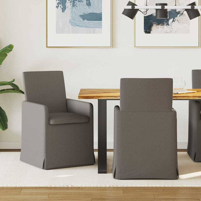 Scaune de dining cu roți 2 pcs Gri deschis 57 x 67 x 95 cm in - WALTI WALTI