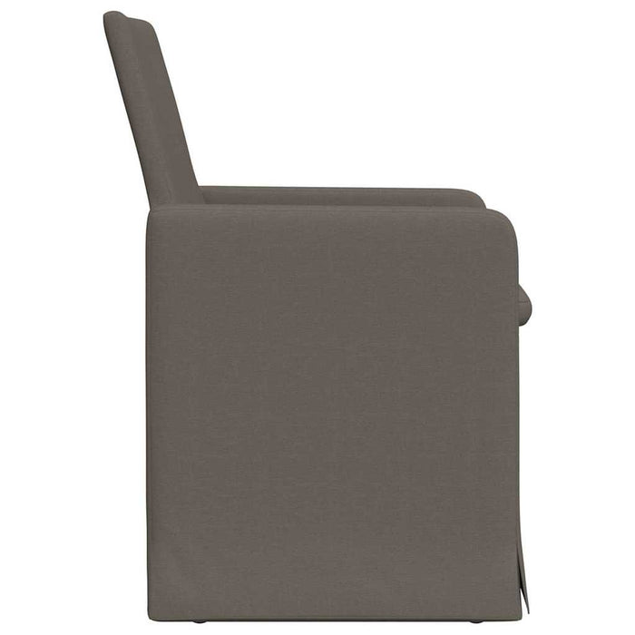 Scaune de dining cu roți 2 pcs Gri deschis 57 x 67 x 95 cm in - WALTI WALTI