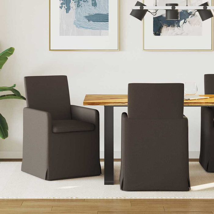 Scaune de dining cu roți 2 pcs Gri închis 57 x 67 x 95 cm in - WALTI WALTI
