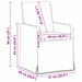 Scaune de dining cu roți 2 pcs Gri închis 57 x 67 x 95 cm in - WALTI WALTI