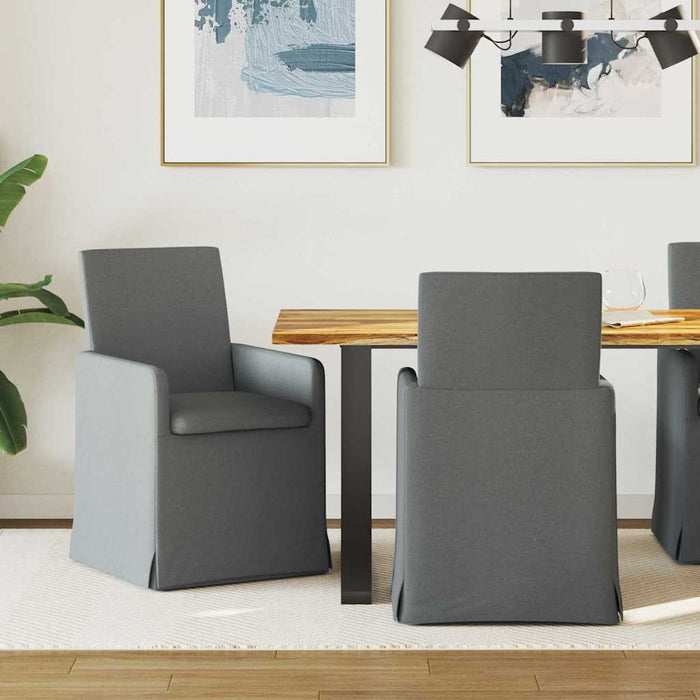 Scaune de dining 2 pcs Gri închis 57 x 67 x 95 cm țesătură - WALTI WALTI
