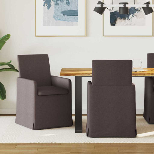 Scaune de dining 2 pcs Maro închis 57 x 67 x 95 cm țesătură - WALTI WALTI